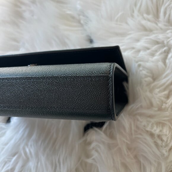 Saint Laurent Kate Embossed Leather Bag in Black with Black Hardware - Picture 5 of 8